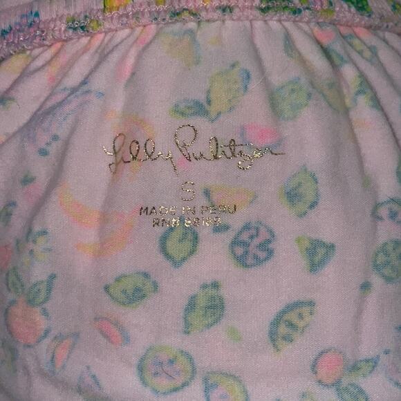 Lilly Pulitzer La Fortuna Top Lil Juicy Fruit Urchin Pink - Picture 4 of 5